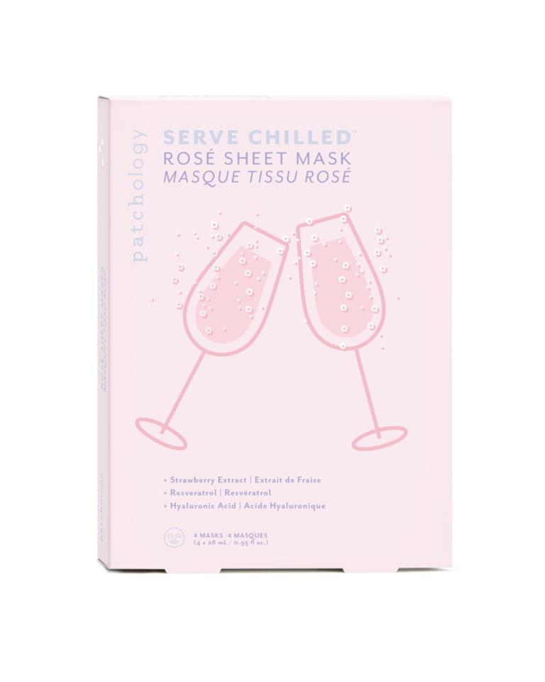 Patchology Serve Chilled Rosé Sheet Mask 4-pack LIMITED EDITION