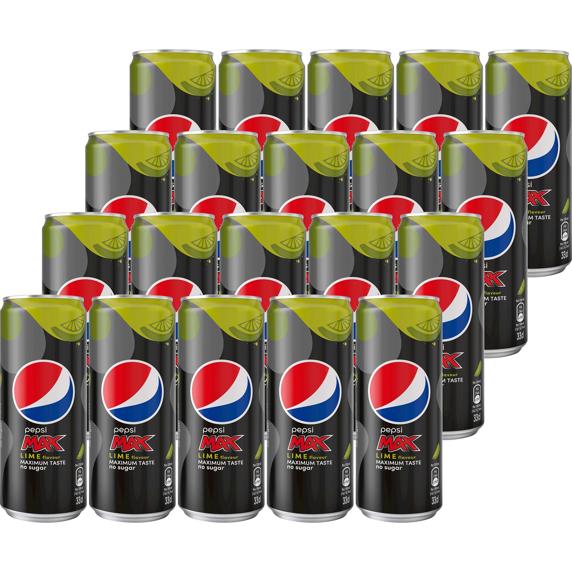 Läs mer om Pepsi Max Lime 20 x 33cl