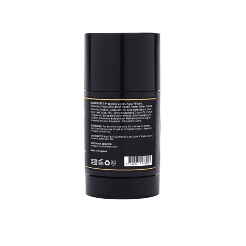 Eine schwarze Flasche mit Etikett, zeigt Inhaltsstoffe und Warnhinweise, wahrscheinlich ein Kosmetik- oder Hautpflegeprodukt.