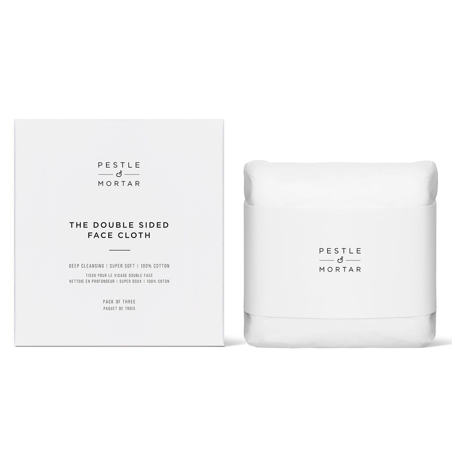 Pestle & Mortar Double Sided Face Cloths Pack of 14 billede