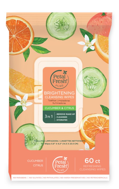 Petal Fresh Pure Brightening Cucumber & Citrus Cleansing Wipes