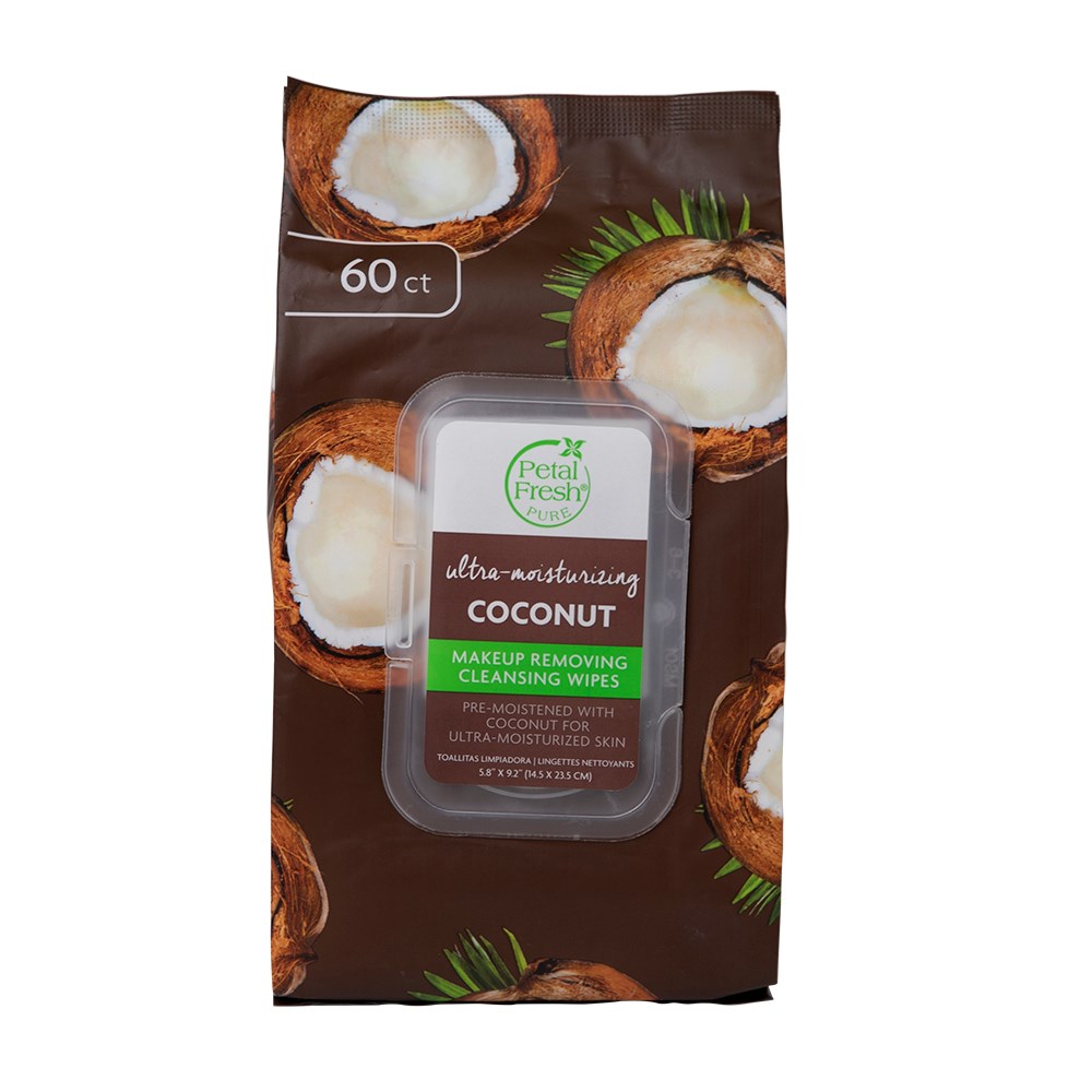 Petal Fresh Pure Coconut Makeup Removing Wipes billede