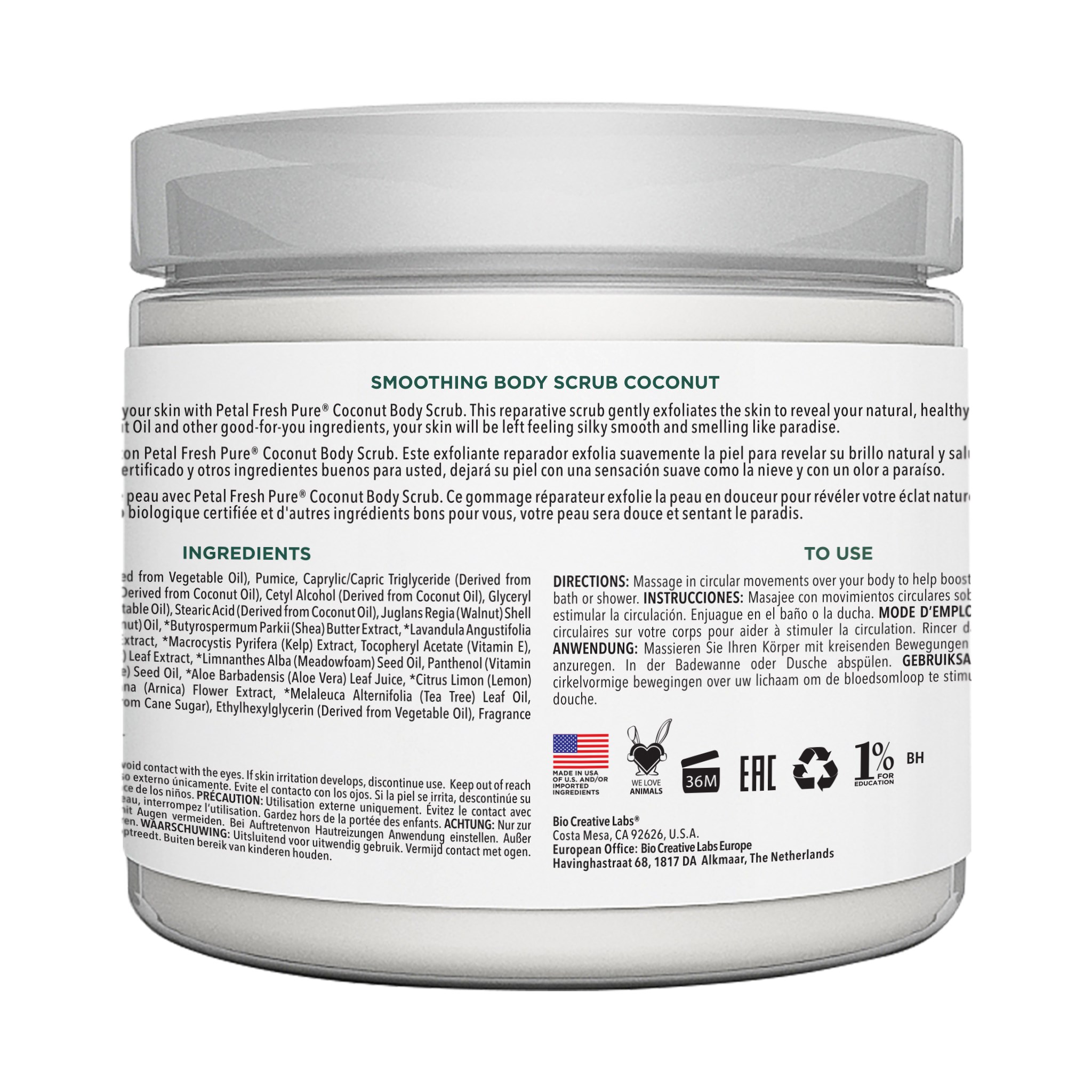 Alternativ bild 1 för Petal Fresh Pure Coconut Oil Body Scrub 473 ml