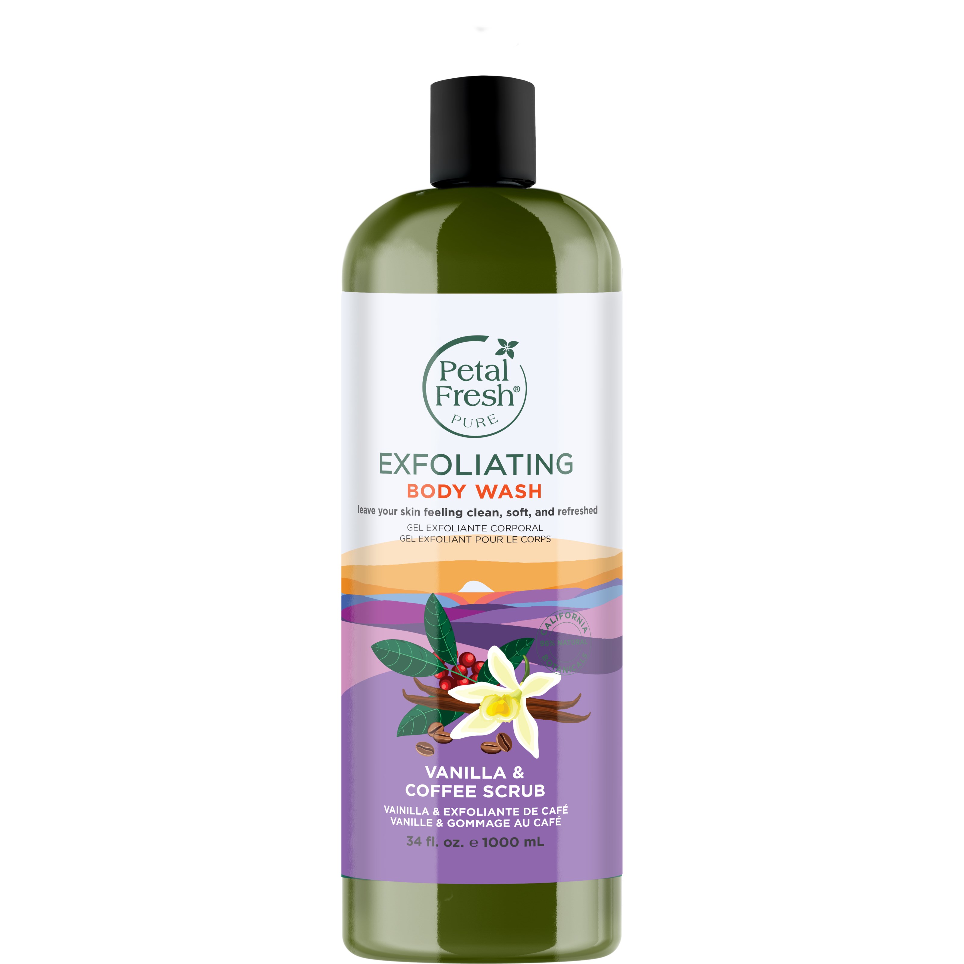 Petal Fresh Pure Vanilla & Coffee Scrub Exfoliating Body Wash 100