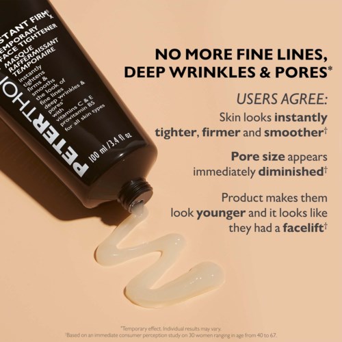 Witte tube met skin care product, belooft huid strakker te maken en rimpels te verminderen.