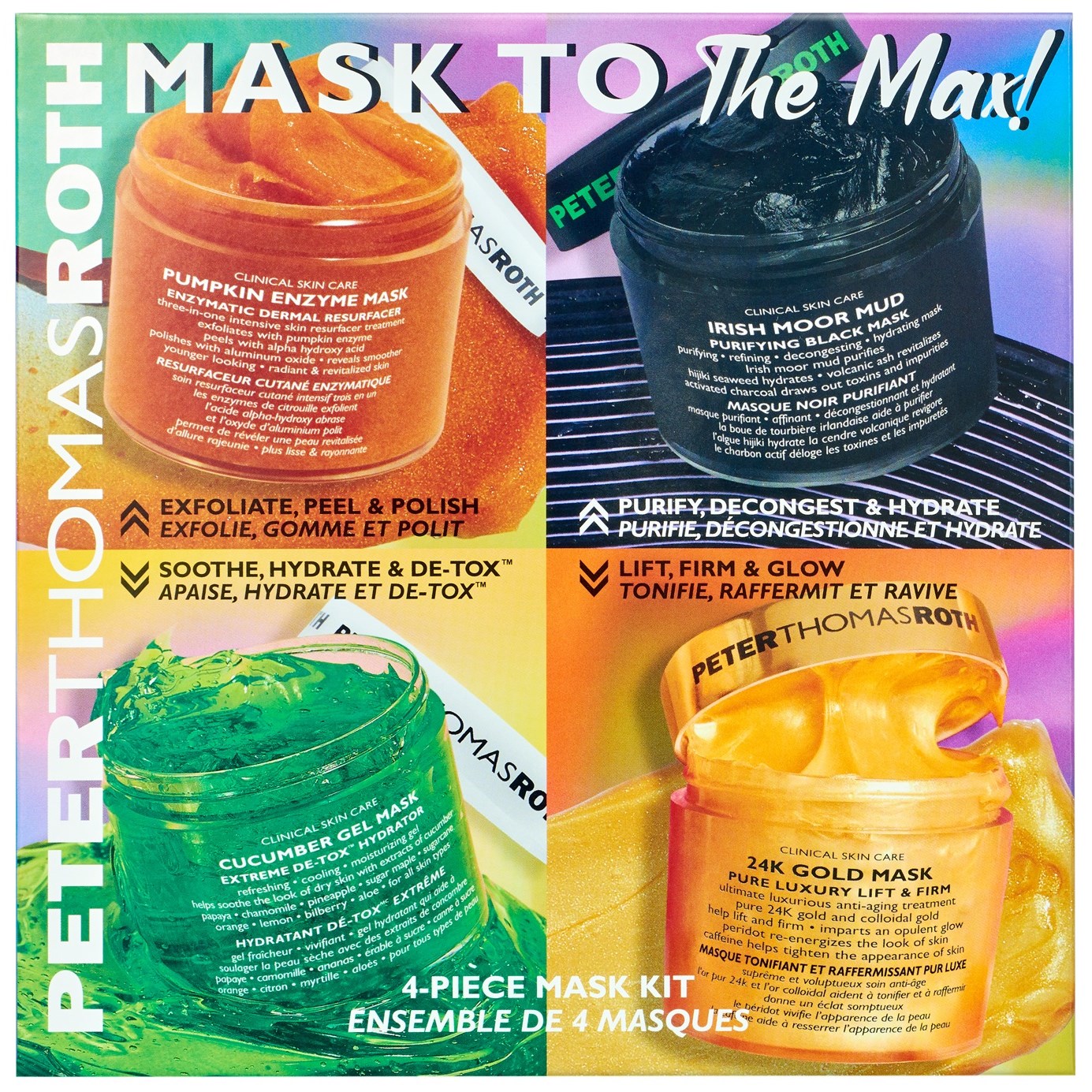 Läs mer om Peter Thomas Roth Mask to the Max! 4-piece Mask Kit