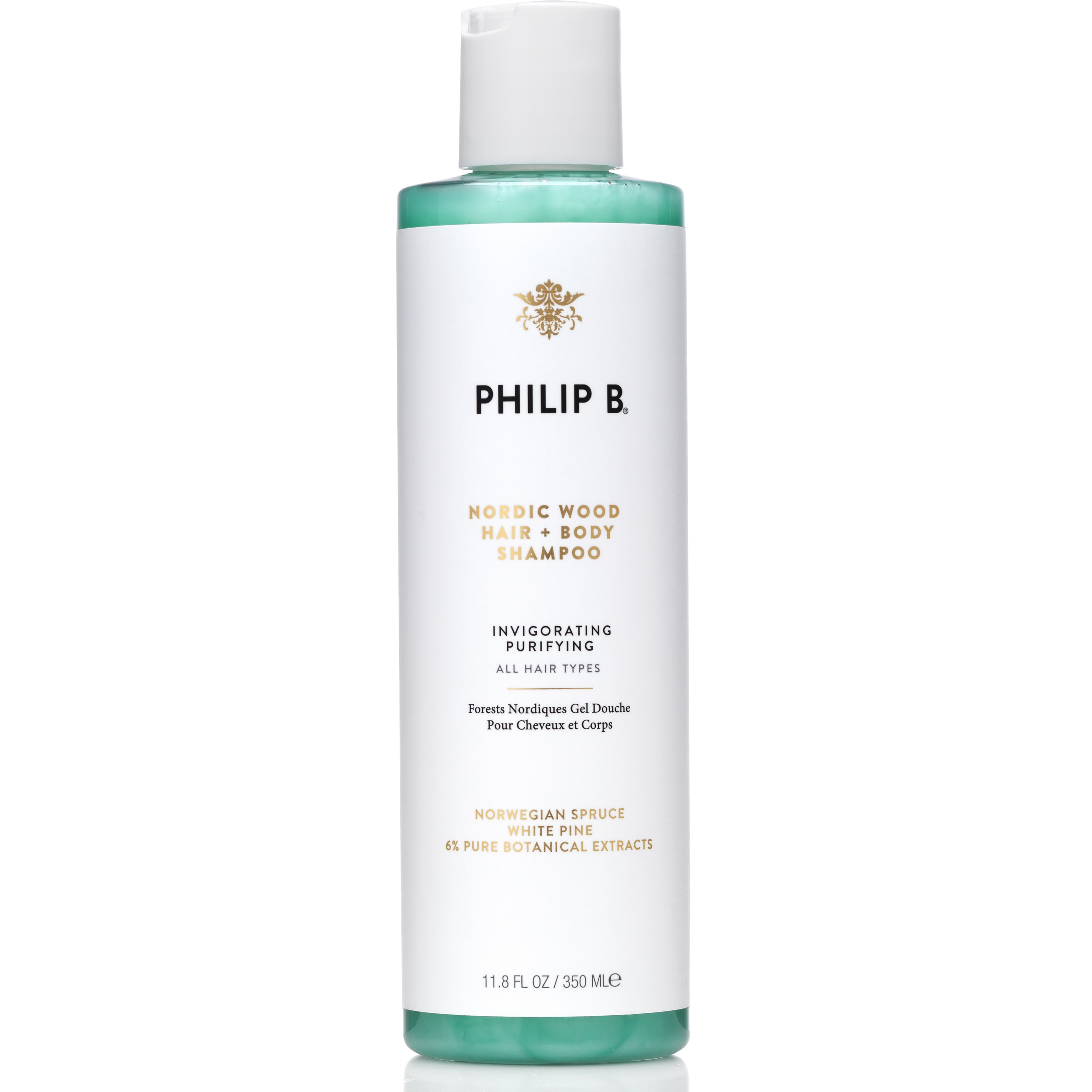 Läs mer om Philip B Nordic Wood Hair + Body Shampoo 350 ml