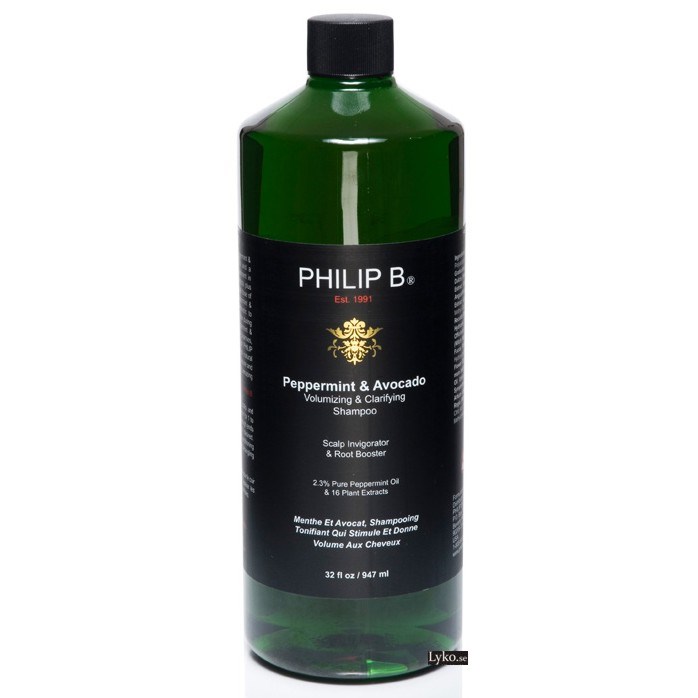 Läs mer om Philip B Peppermint & Avocado Shampoo 947 ml