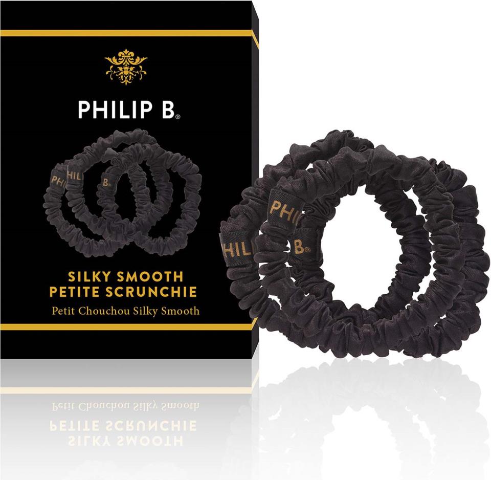 Philip B Petite Black Scrunchie ( set of three)