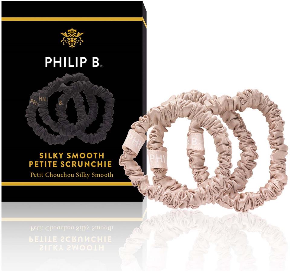 Philip B Petite Champagne Scrunchie ( set of three)
