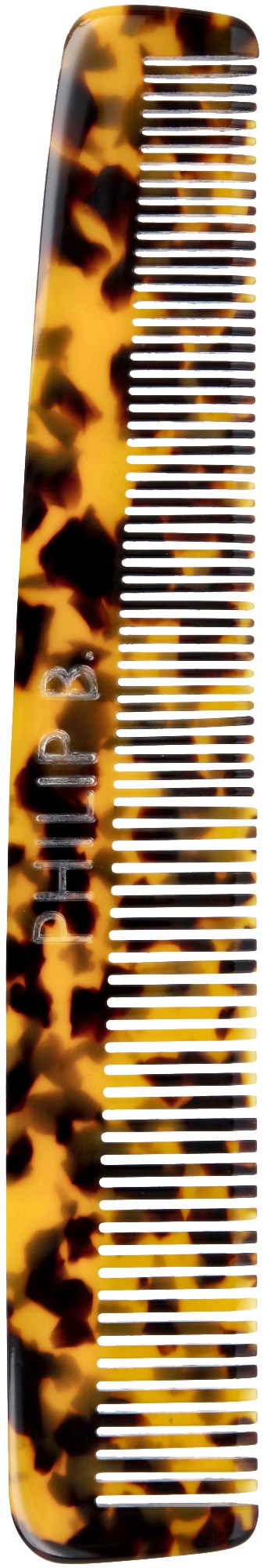 A ruler with a tortoise shell pattern on the top part, measuring in units with numbers.