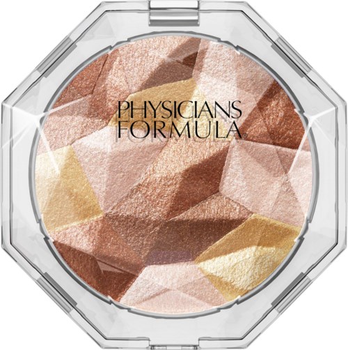 Makeup-svamp med pink, beige og guld nuancer og Physicians Formula-logoet.