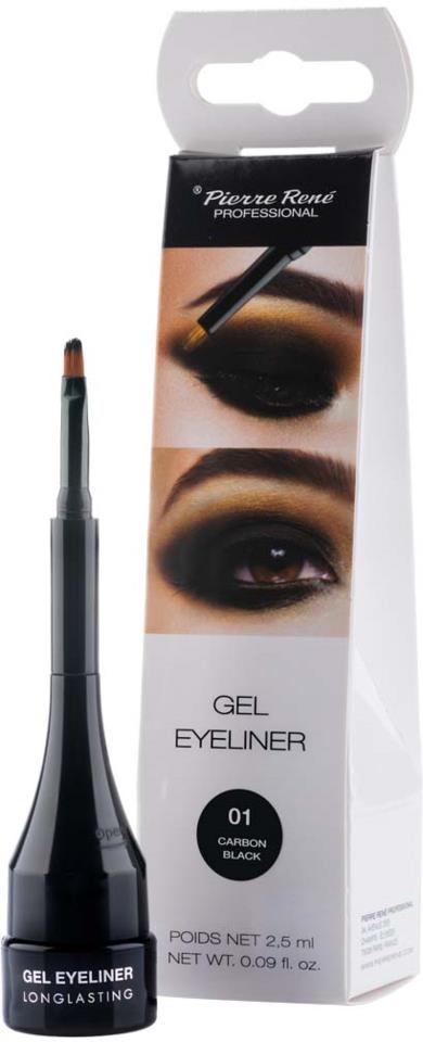 Pierre René Professional Gel Eyeliner Longlasting 01 Carbon Black 2,5 ml