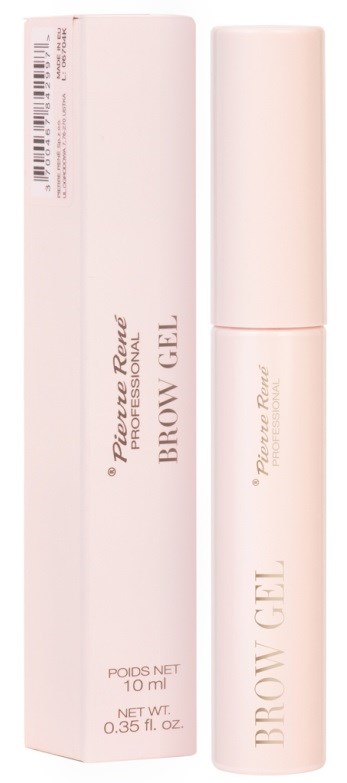 A white box and a white bottle of brow gel with pink text, named 'Prince Reveur Brow Girl', 10 ml.
