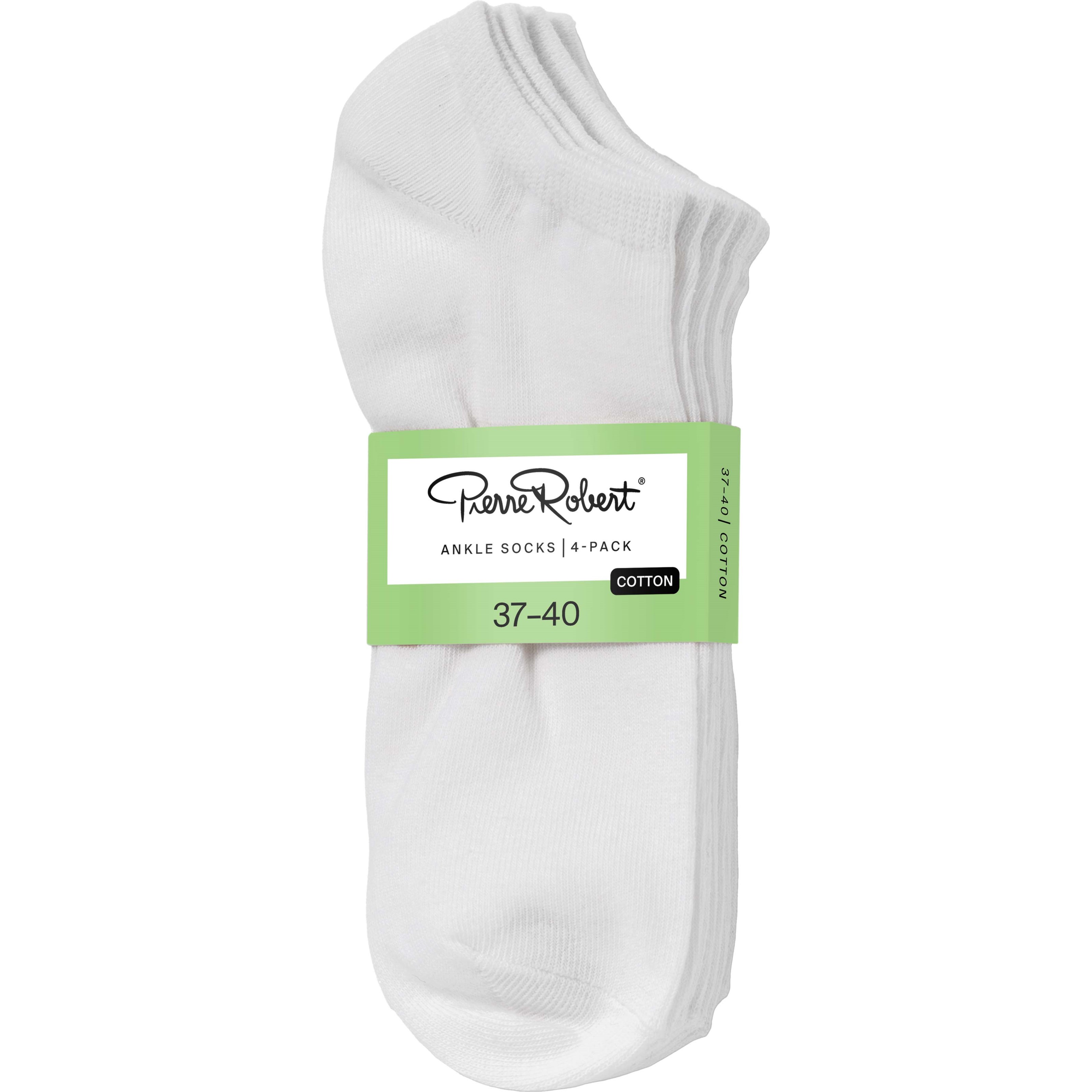Pierre Robert Ankle Socks Cotton X4 White 37-40