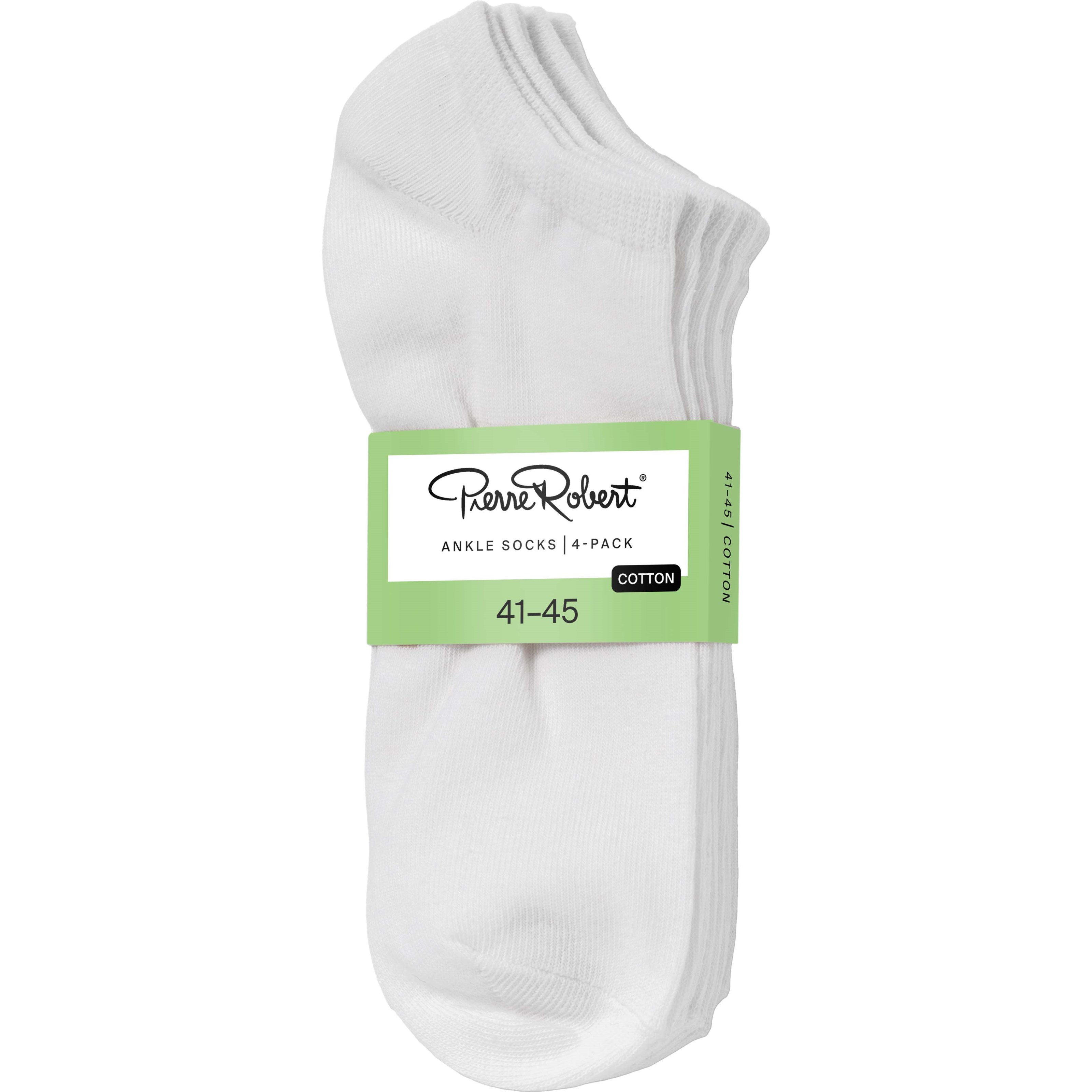 Pierre Robert Ankle Socks Cotton X4 White 41-45