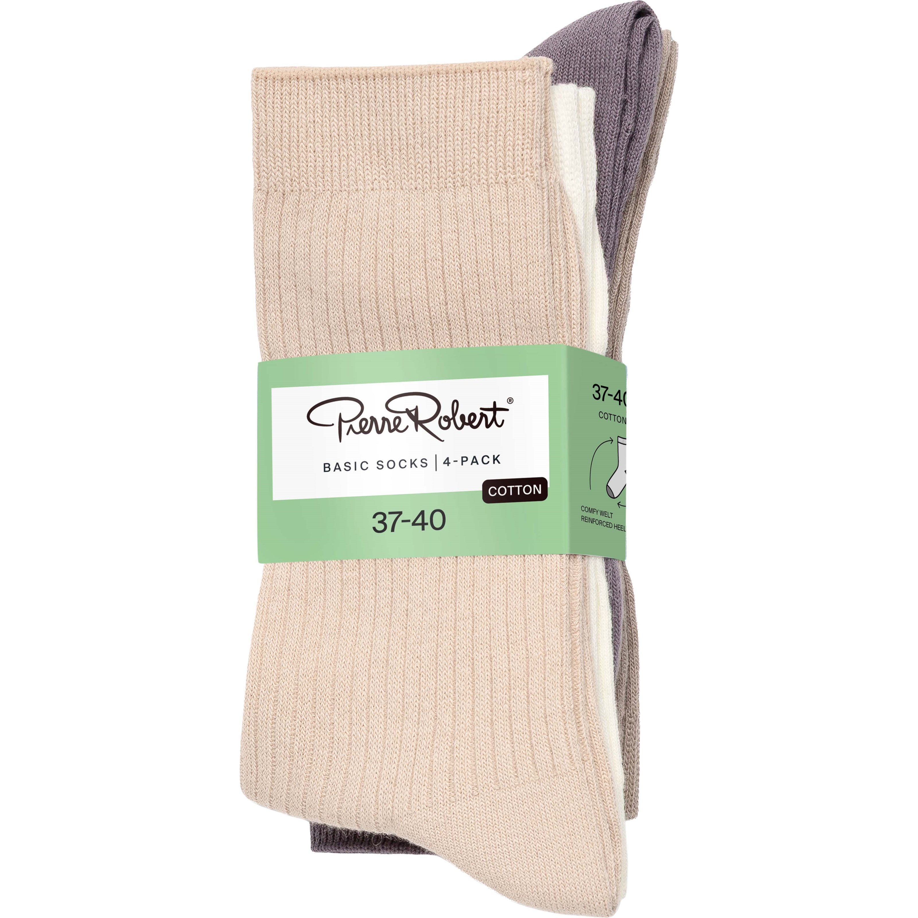 Pierre Robert Basic Socks Cotton X4 Pastel 37-40