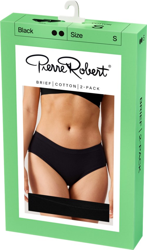 Pierre Robert Brief Cotton X2 Women Black M