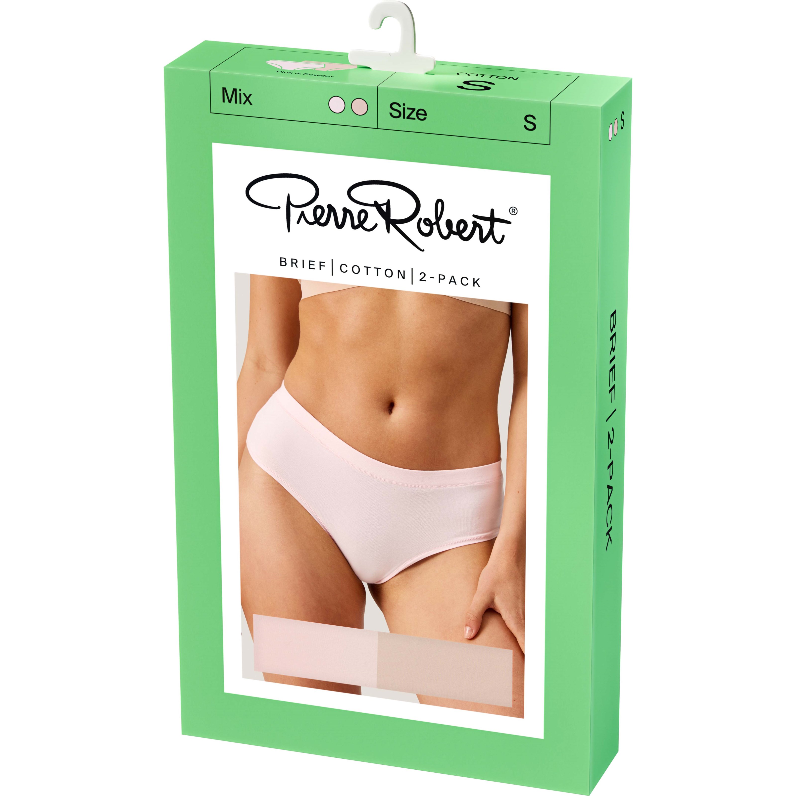 Pierre Robert Brief Cotton X2 Women Powder & Pink XL