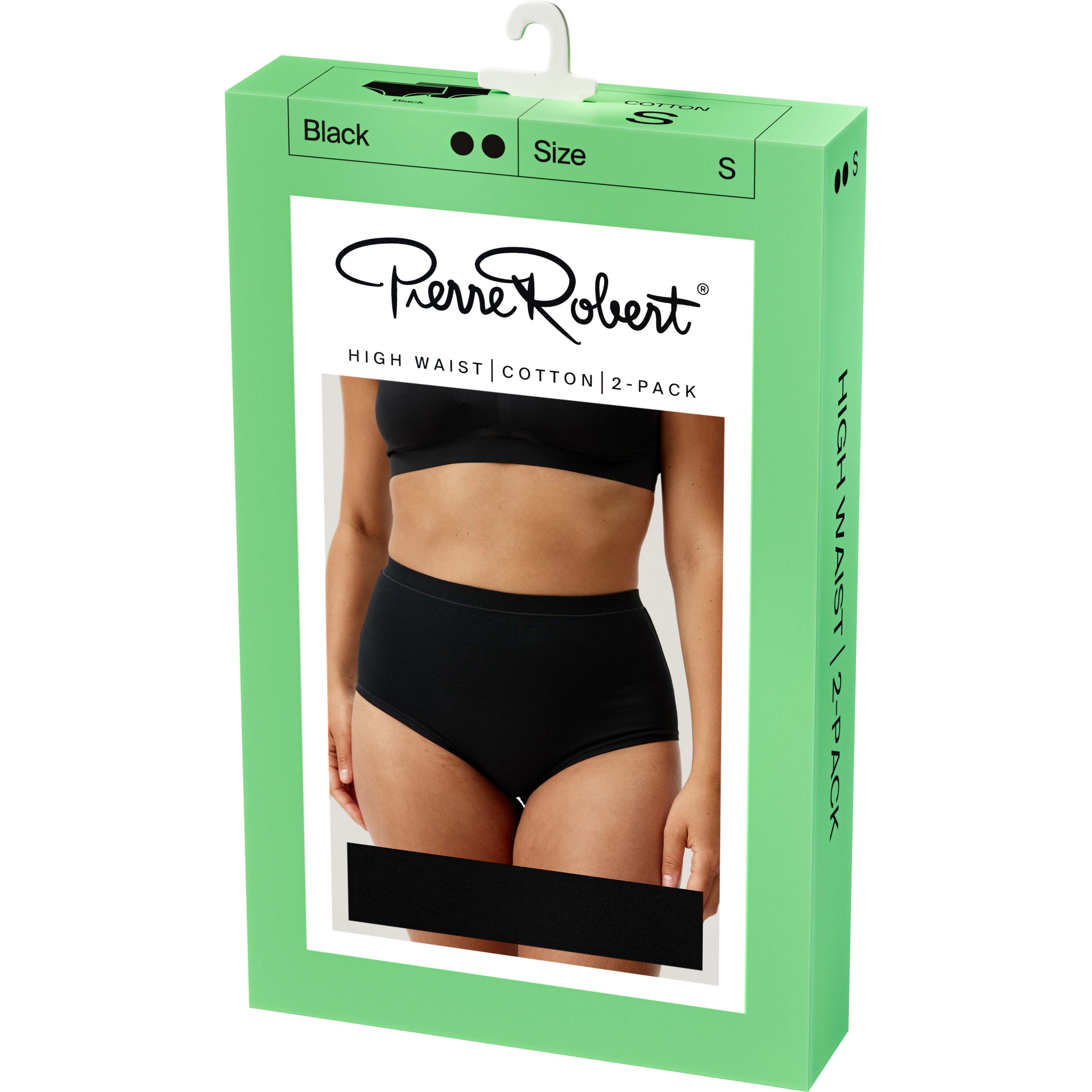 Pierre Robert High Waist Cotton X2 Black XXL