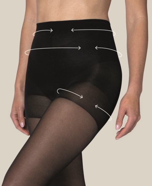 Pierre Robert Hold-In-Tights Sheer & Transparent 20 DEN Black 36-40