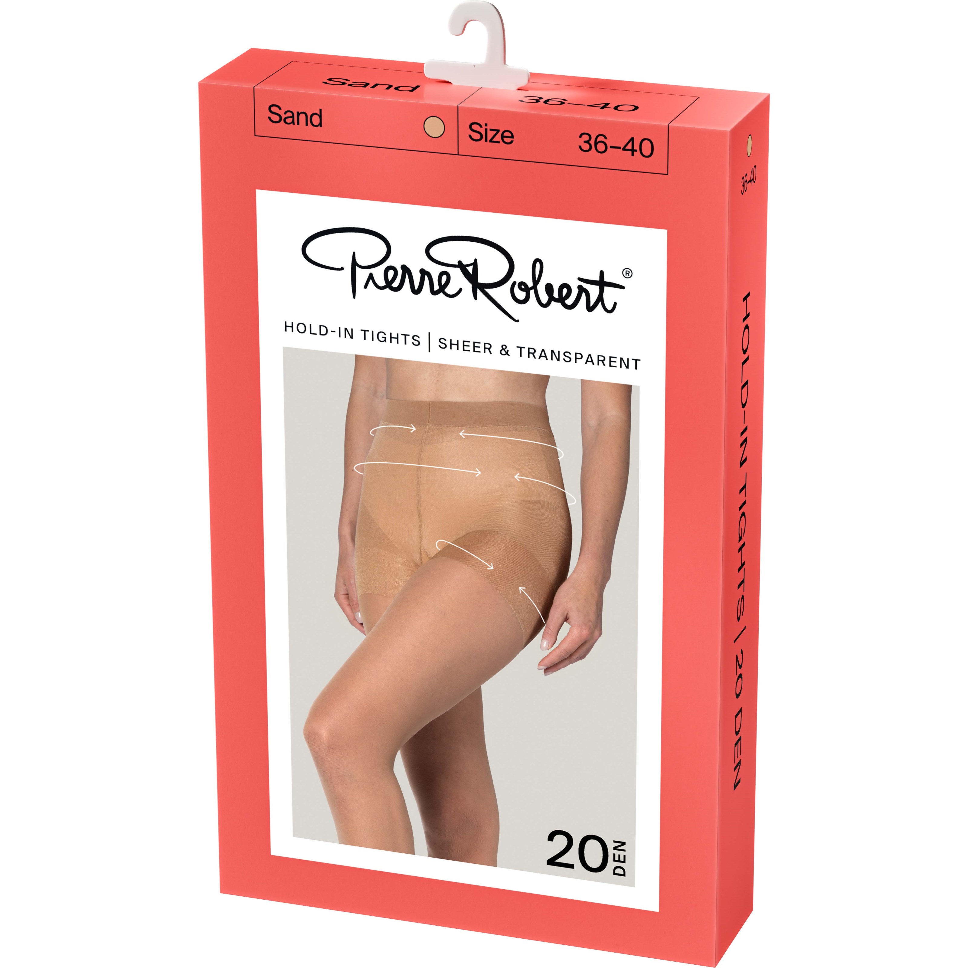 Pierre Robert Strømpebukser Hold-In Tights 20 Sand polyamid Str 36/40 Dame