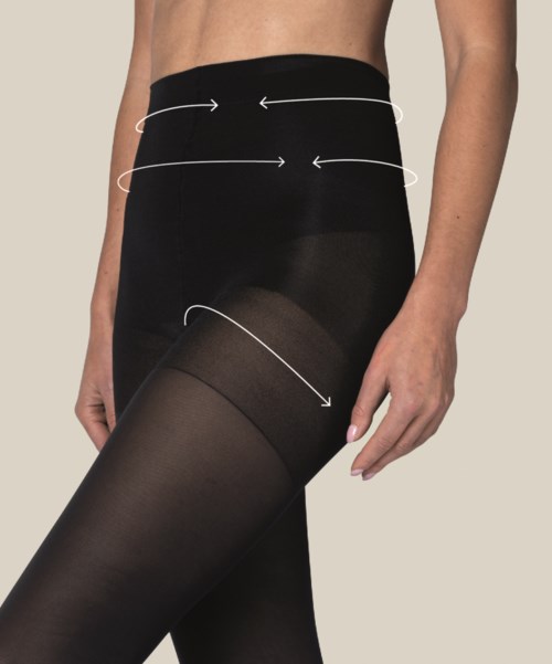 Pierre Robert Hold-In-Tights Smooth & Covering 50 DEN Black 40-44