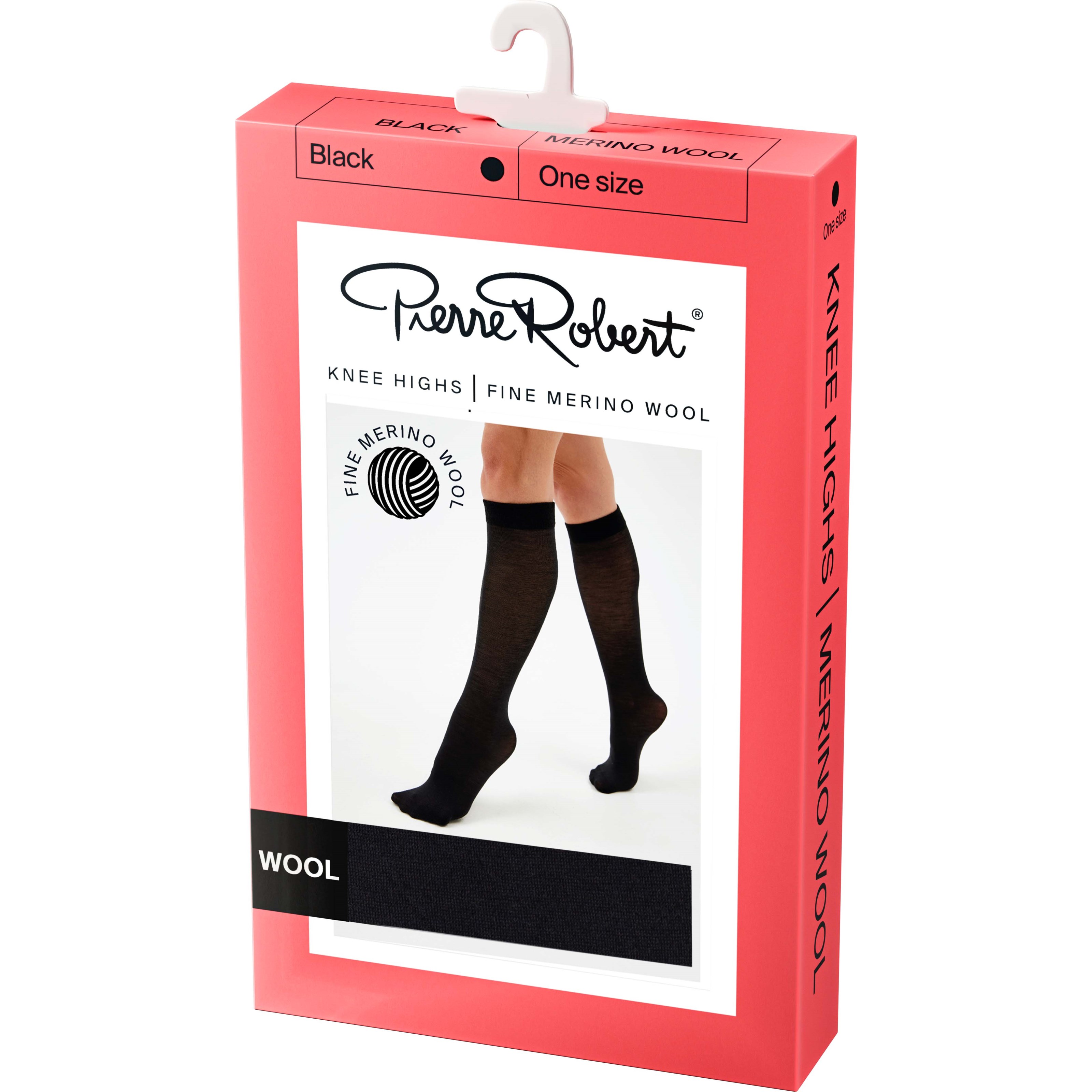 Pierre Robert Knee Highs Fine Merino Wool Black 36-41
