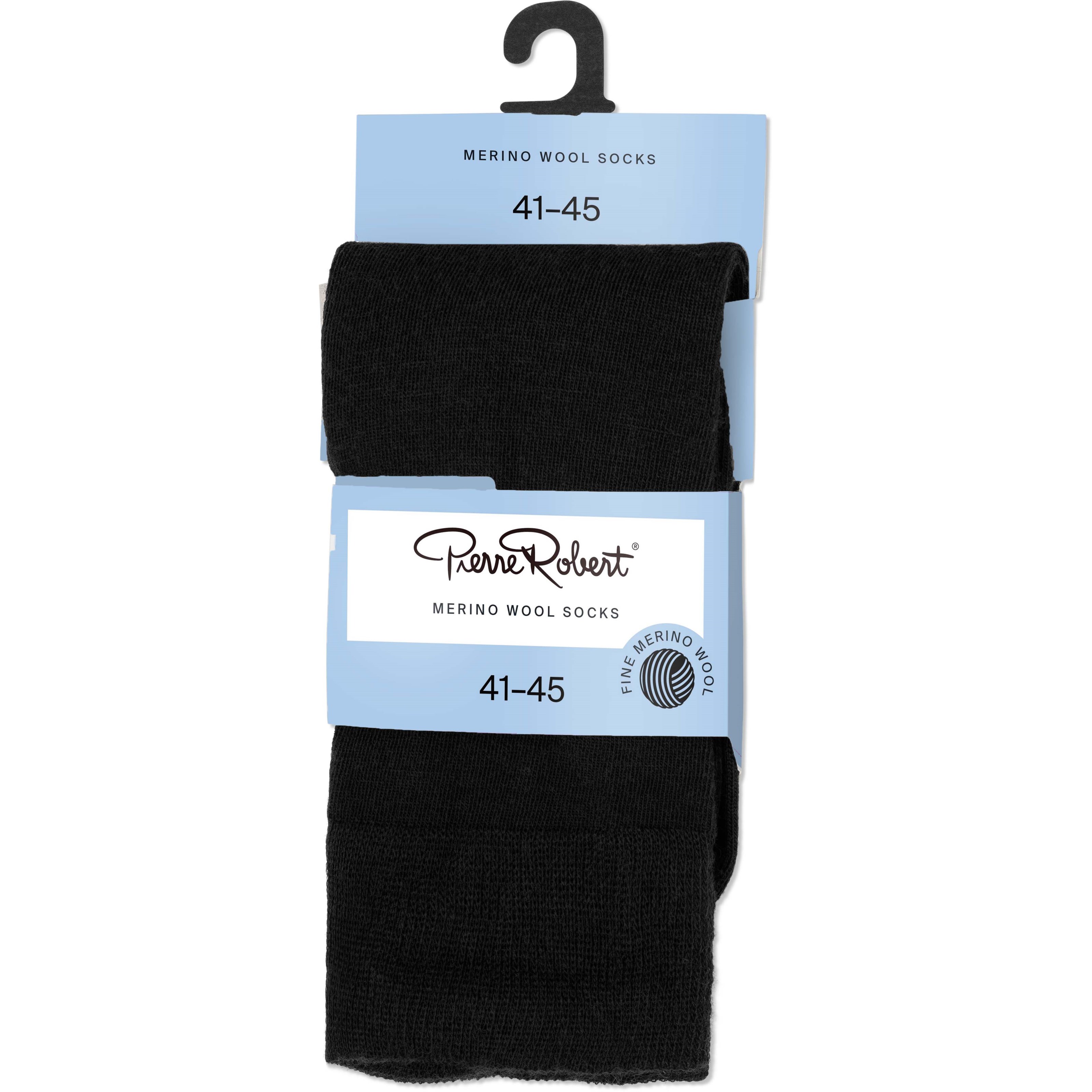 Pierre Robert Merino Wool Socks Black 41-45 billede