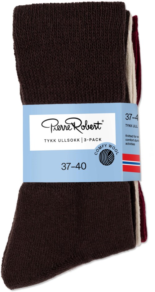 Pierre Robert Tykk Ullsokk X3 Red/Brown Mix 37-40