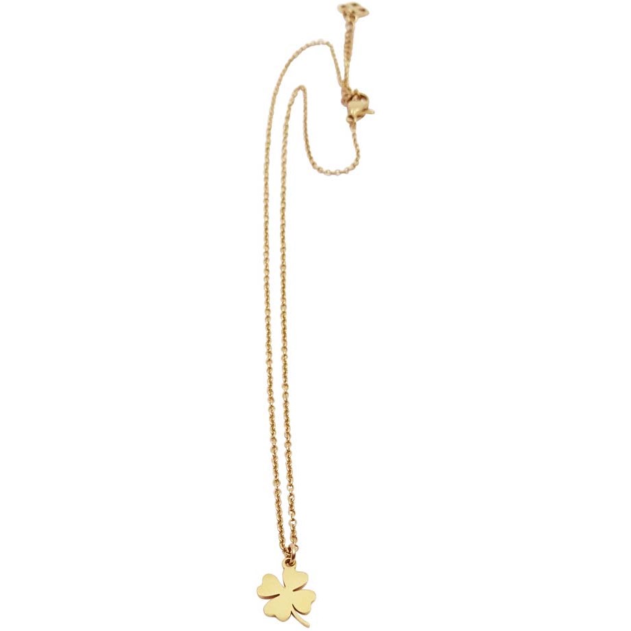 PIPOLS BAZAAR Clover Necklace Short Gold