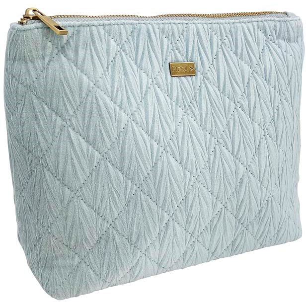 PIPOLS BAZAAR Triangle Cosmetic Bag Quilted Light Blue
