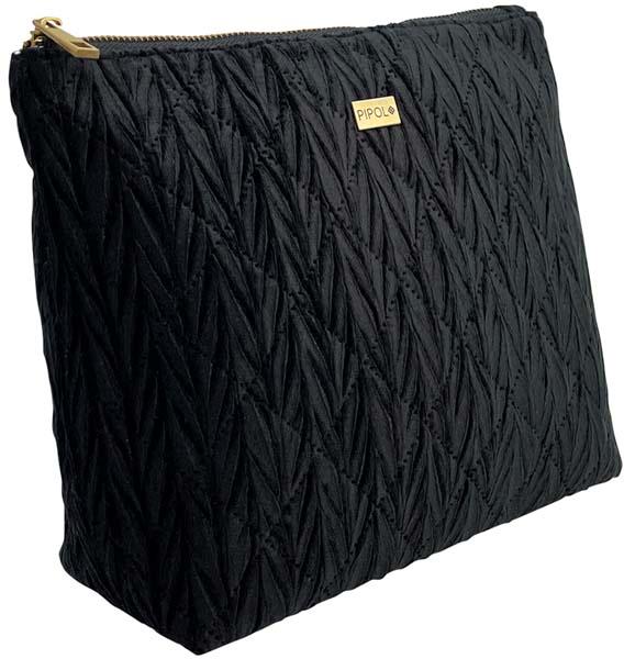 Pipol Triangle Cosmetic Bag Quilted Black