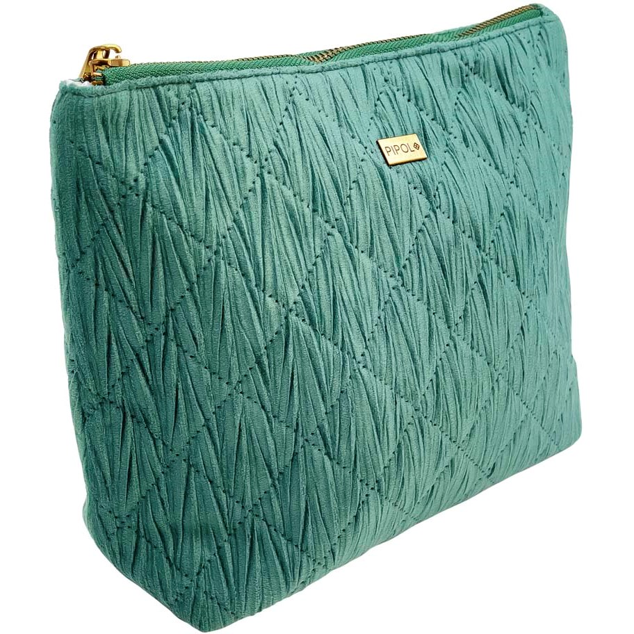 PIPOLS BAZAAR Triangle Cosmetic Bag Quilted Green