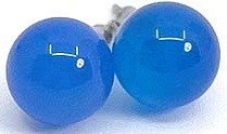 Two blue billiard balls sit close together, each with a white number 8 on it.
