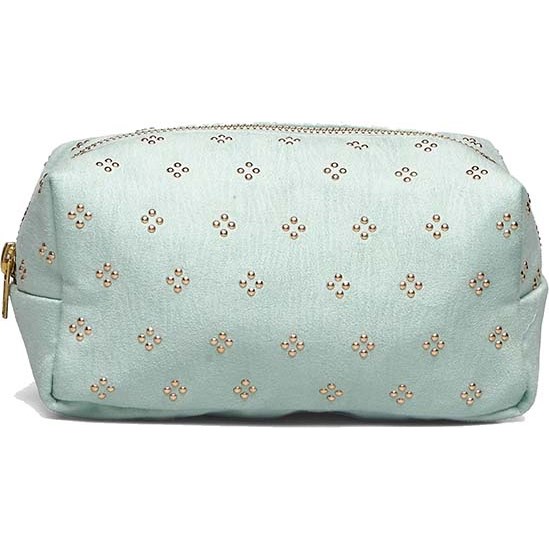 PIPOL BAZAAR Square Deco Vegan Suede Cosmetic Turqoise