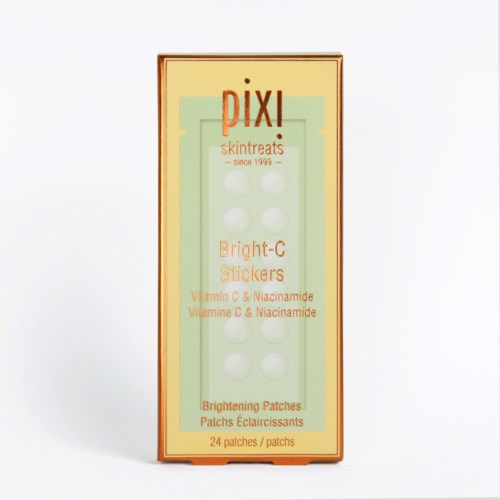 Doos met verlichtende patches met vitamine C en niacinamide, 24 patches, door Pixi sinds 1999.