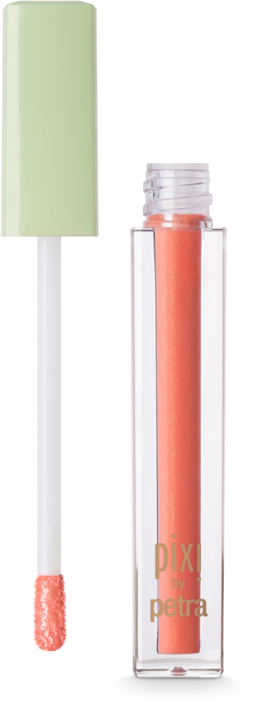Lippenbalsemtube met een groene dop en oranje glans. Handzaam voor onderweg en gemakkelijk aan te brengen.