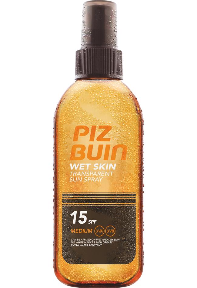 PizBuin Wet Skin Transparent Sun Spray SPF15 150ml