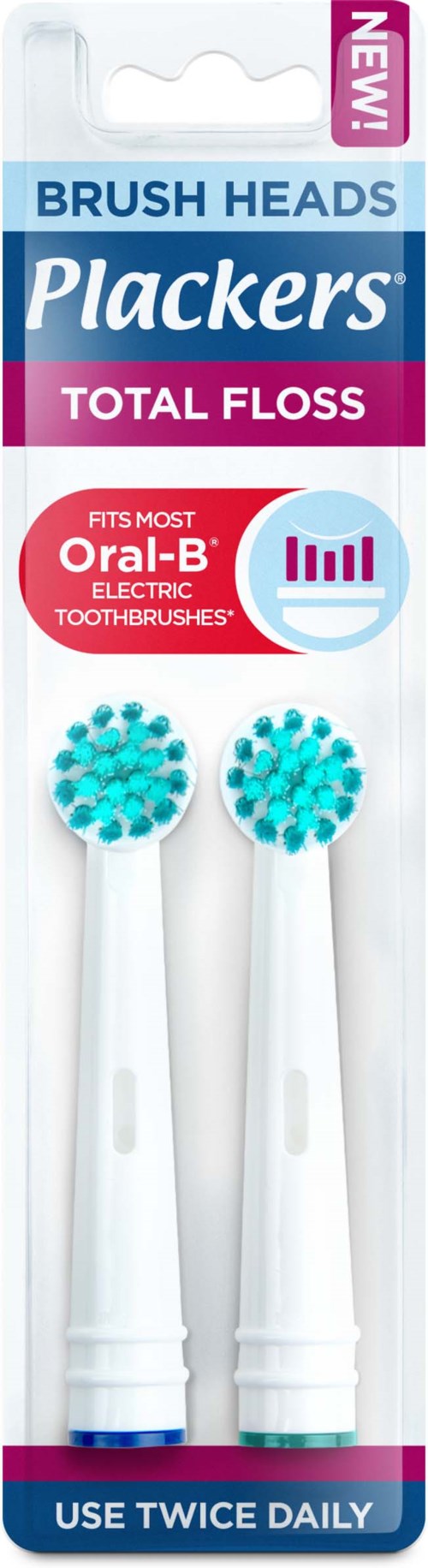 Plackers Brush Head Refills Total Floss 2 st