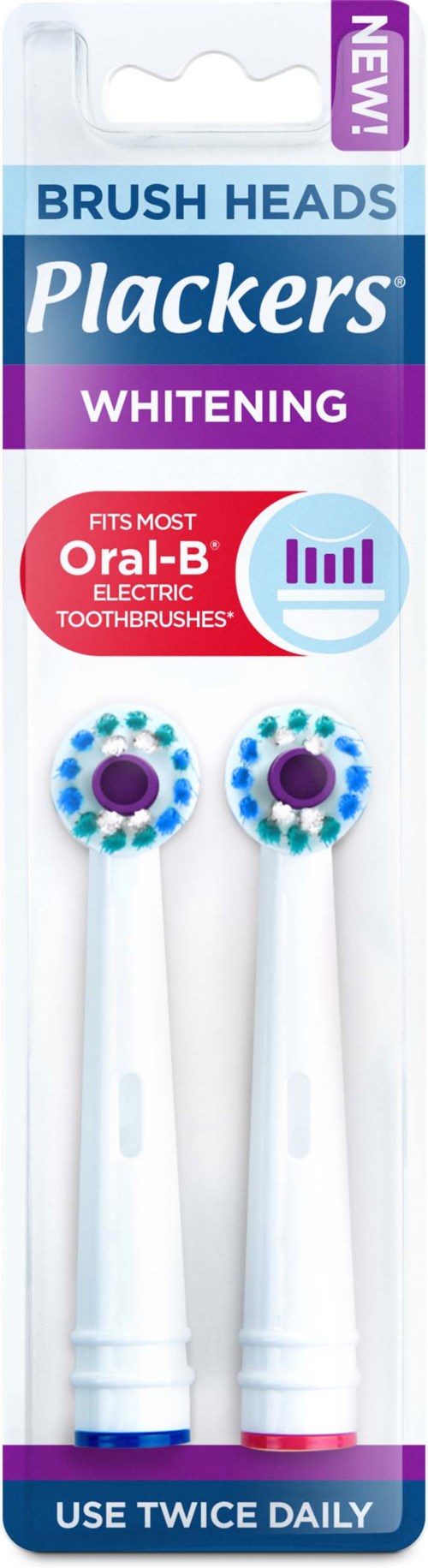 Plackers Brush Head Refills Whitening 2 st