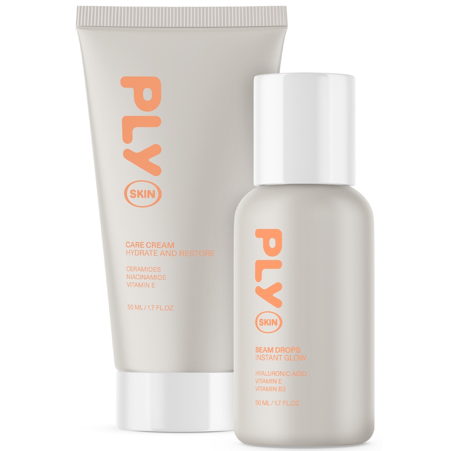 PLY Skin Skin Care Cream 50 ml & Skin Beam Drops 50 ml