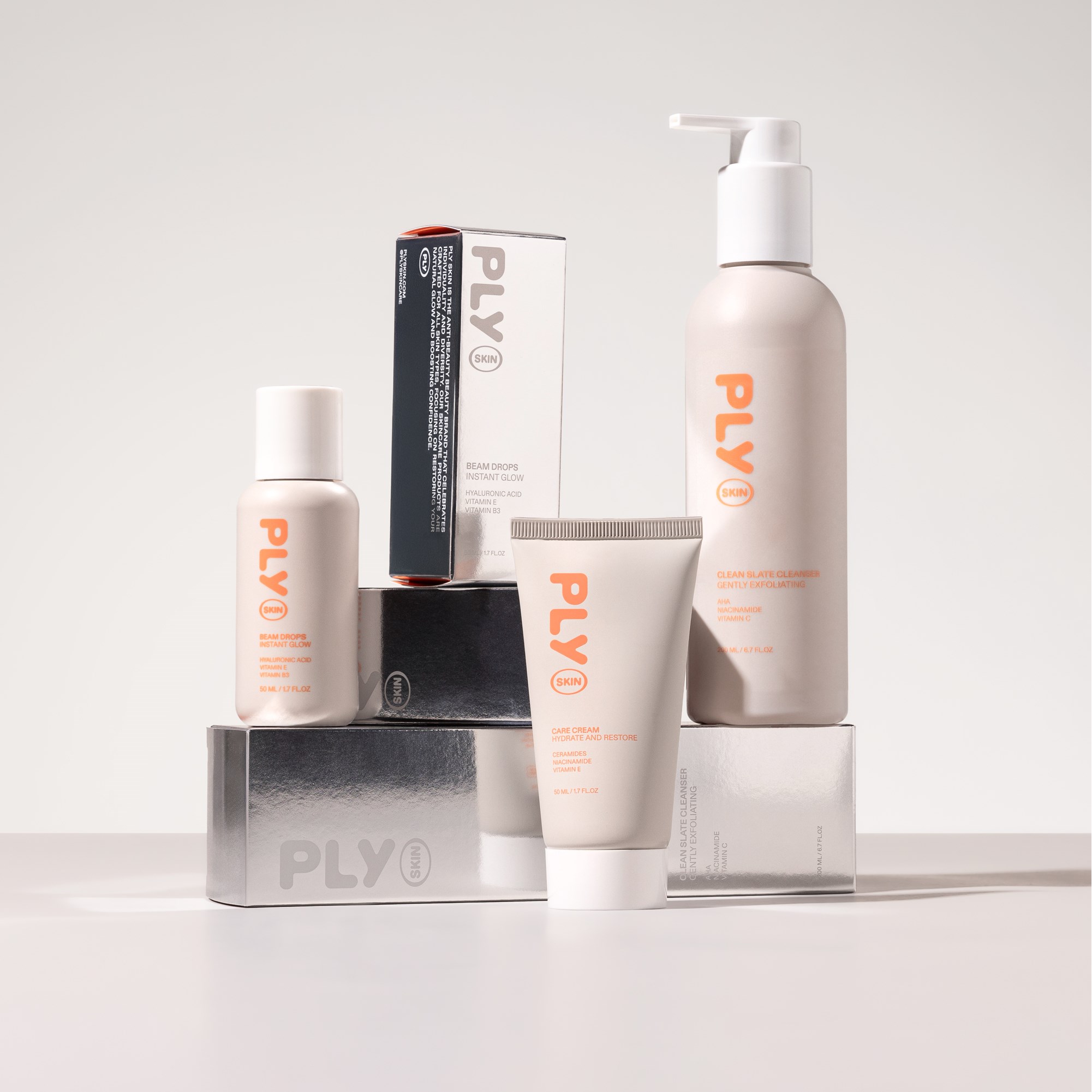 PLY Skin Skin Care Cream 50 ml & Skin Beam Drops 50 ml & Skin Clean Sl (obrázok 4)