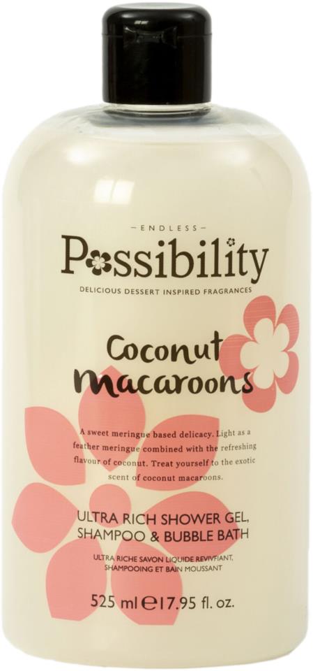 Possibility Shower 3 in 1 Coconut Macaroons 525ml