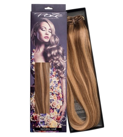 Poze Hairextensions Poze Clip&Go Løshår Miss Volume 55cm 7stk 10B/7BN SandyBr Mix