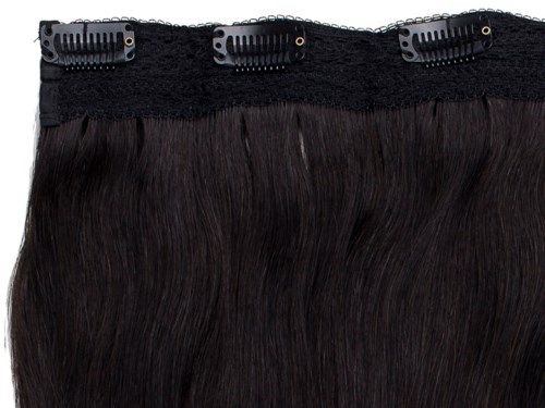 Poze Hairextensions Poze Clip & Go Extensions Miss Volume 55cm 7st 1B Midnight Brown