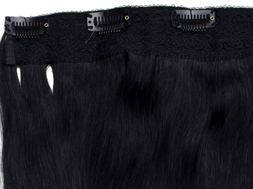 Poze Hairextensions Poze Clip&Go Løshår Miss Volume 55cm 7stk 1N Midnight Black