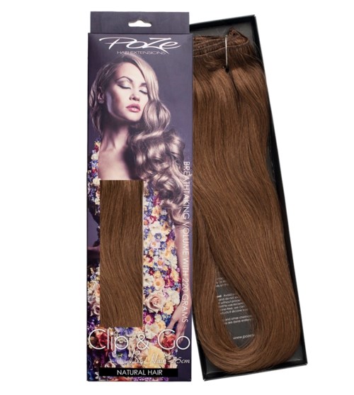 Poze Hairextensions Poze Clip&Go Løshår Miss Volume 55cm 7stk 6B Lovely Brown