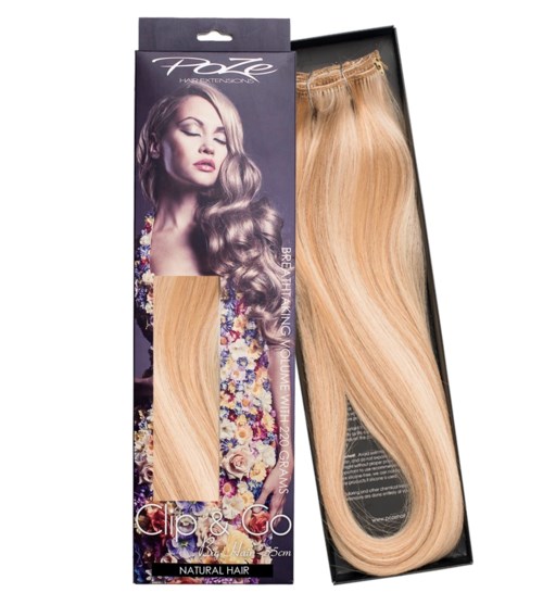Poze Hairextensions Poze Clip & Go Löshår Miss Volume 55cm 7st P12NA/10B Sunkissed