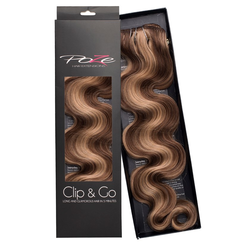 Läs mer om Poze Hairextensions Poze Clip & Go Standard Wavy 55cm 10B/7BN Sandy Br